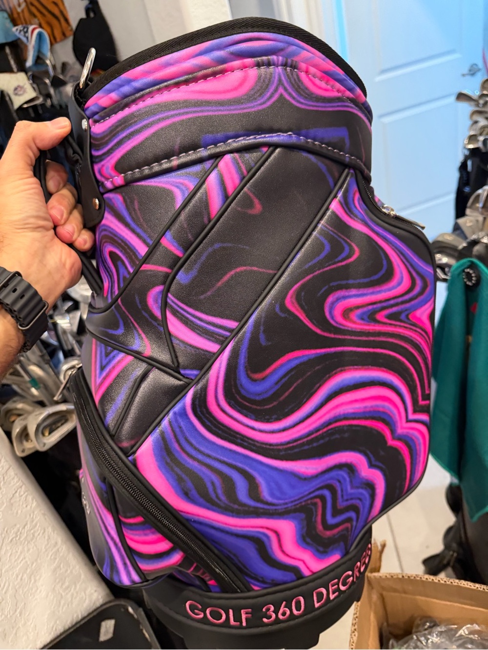 Golf 360 Degree Pink & Purple den caddy Custom
